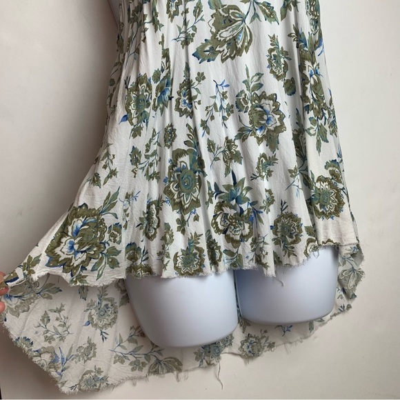 AEO 'Don't Ask Why' Green White Floral Spaghetti String Tank Top - OS - Picture 6 of 16